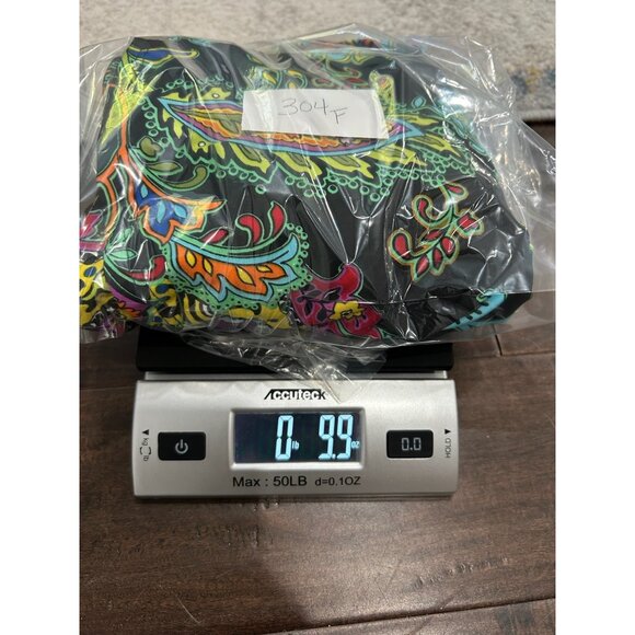 Slinky Brand  Open Front Colorful Paisley Cardigan Jacket Sz Large Boho Festival - Picture 10 of 10